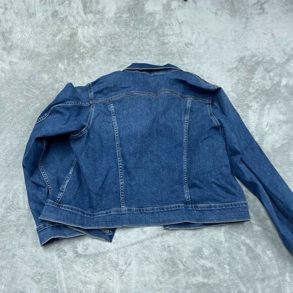 Calvin Klein Womens Denim Jacket XL Blue Button-Down Front Classic Fit d0587 - Picture 6 of 7